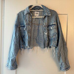 Zara Cropped Denim Jacket